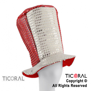SOMBRERO GALERON SIMPLE EN LENTEJUELAS EQUIPO RIVER PLATE x 1